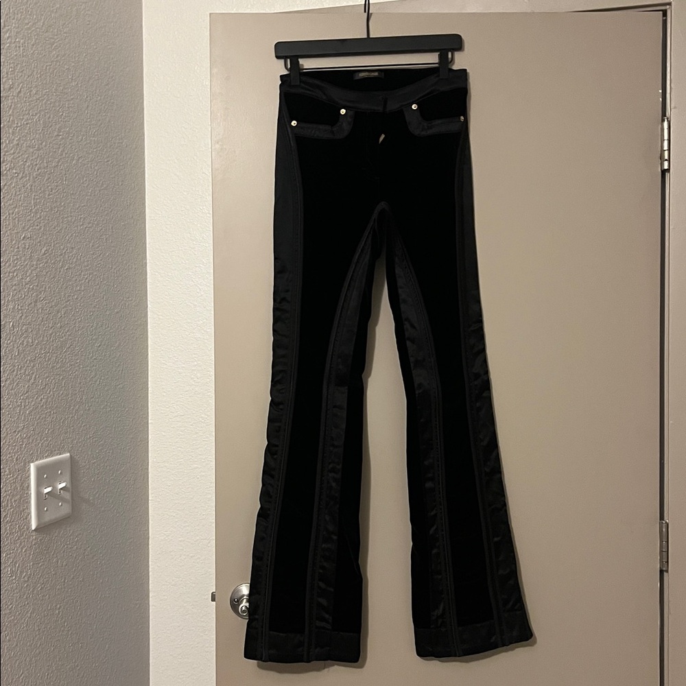 Sexy velour Roberto CAVALLI flared PANTS
